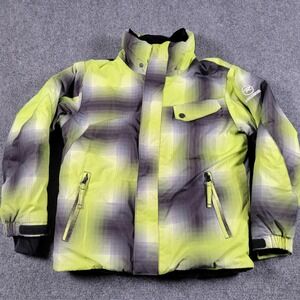 Rossignol Jacket Youth 10 Neon Green Black Ski Snowboard Coat Winter